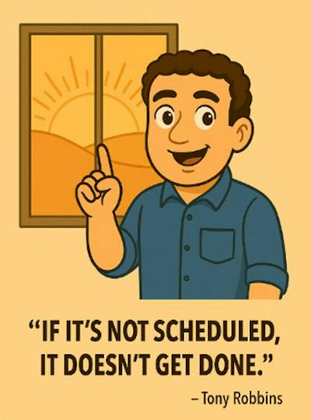 Tony Robbins quote with Roland Illustration