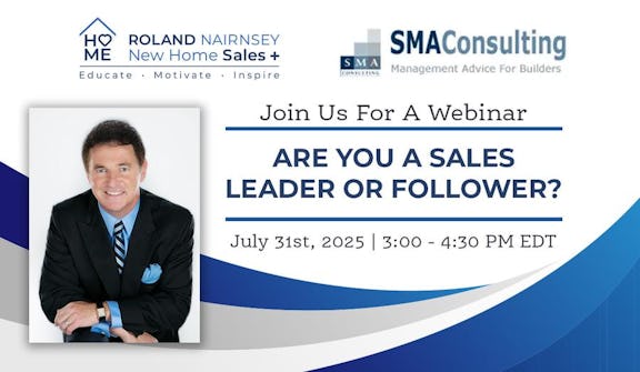 Are you a Sales Leader or Follow Webinar with Roland Nairnsey and SMA Consulting on July 31st 2025