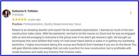 Virtual Academy Google Review from Katherine